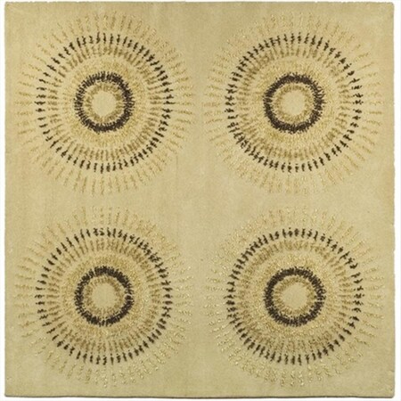 Safavieh 8 x 8 ft. Square Contemporary Soho Beige and Gold Hand Tufted Rug SOH719A-8SQ